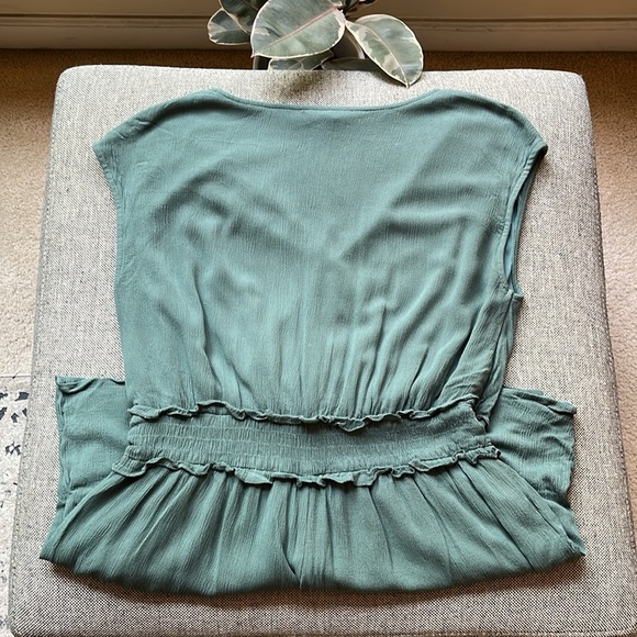 🌱 Vintage Sage Green Romper with pockets  , Size: L Circa 2008 - Picture 3 of 17